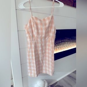 BRAND NEW WITH TAGS Short pink and white plaid bp dress size small